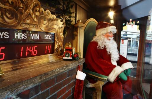 EBT Laughing Santa with Countdown Clock