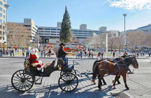 Santa's Arrival in front of Retail