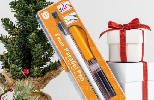 Pilot Parallel White Calligraphy Pen in Packaging by Christmas Tree