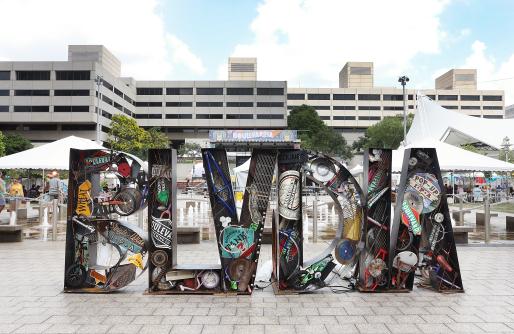 BLVDIA Oversized Letters on Crown Center Square