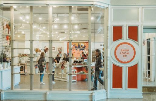 View of Shop Local KC through front window