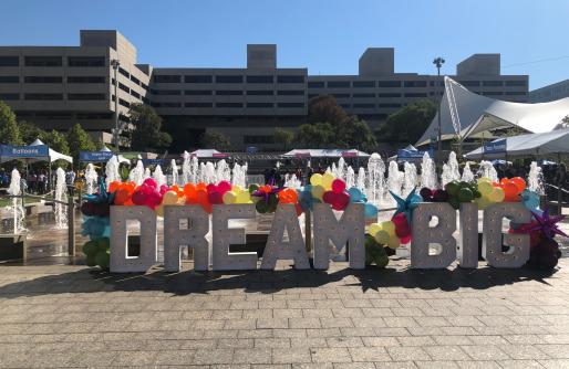 Dream Big Oversized Letters on Crown Center Square in front of main fountain