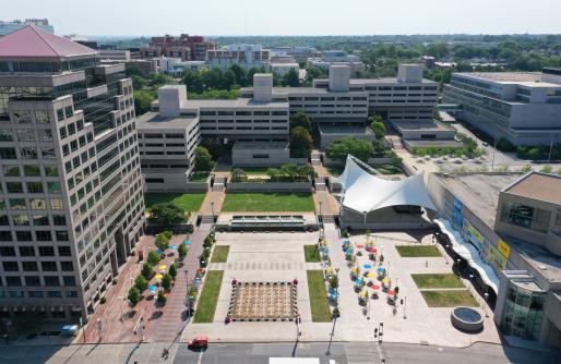 Crown Center Square form overhead