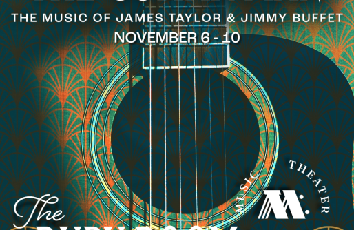 Guitar Handle with strings on teal and Orange Fan background