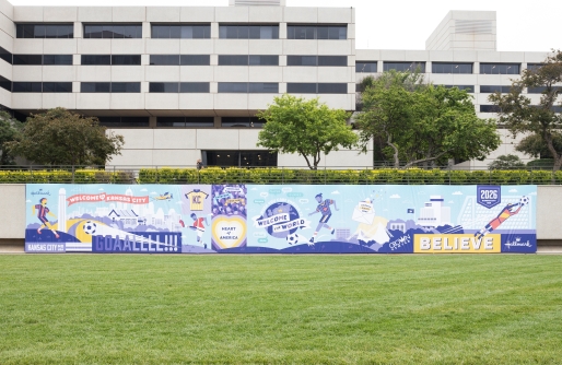 Hallmark soccer mural 