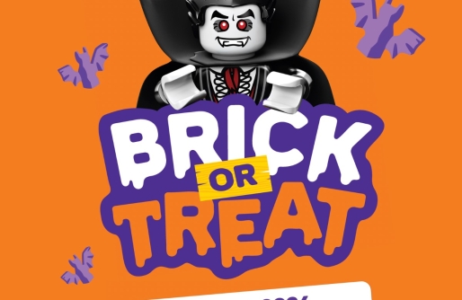 Lego vampire with brick or treat editorial 