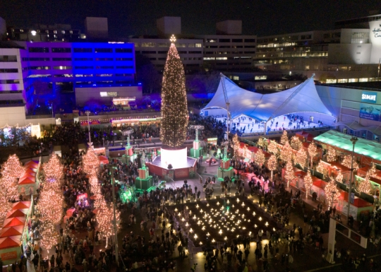 Crown Center Christmas bird's eye view