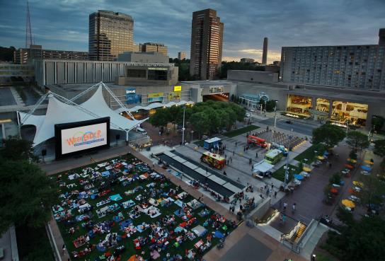 WeekEnder Movie with Audience and Food Trucks on Square