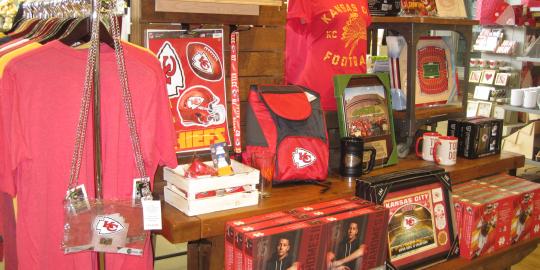 Variety of Kansas City Chief Merchandise from Amy's Hallmark