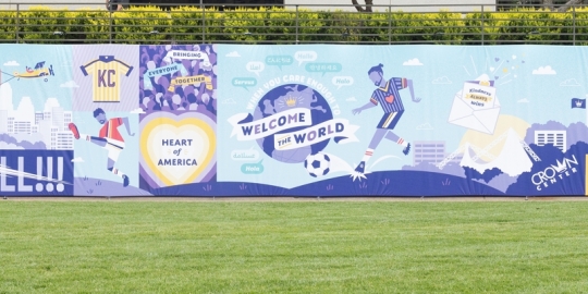 mural of soccer