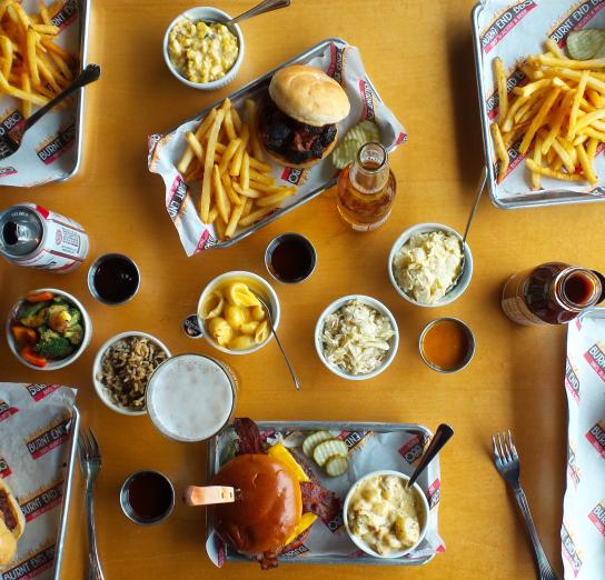 Variety of food at Burnt End