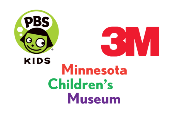 PBS Kids, Minnesota Children's Museum and 3M logo